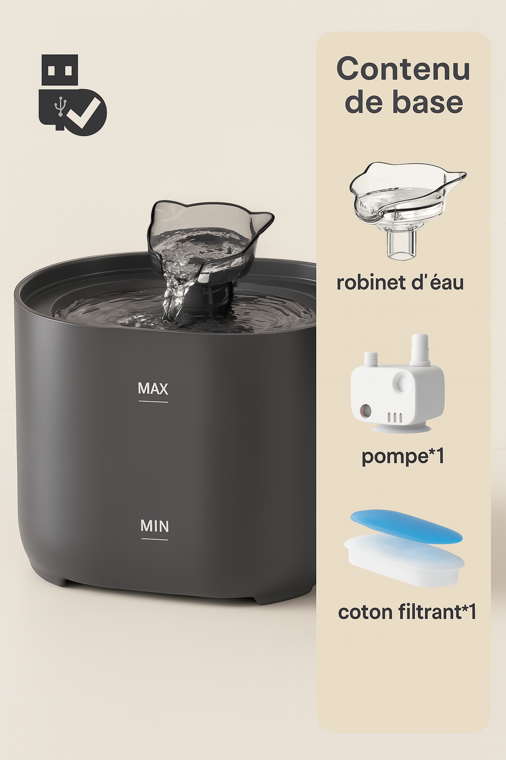 Fontaine à eau pour chat