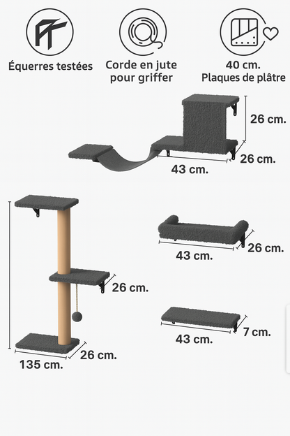 Parcours mural pour chat
